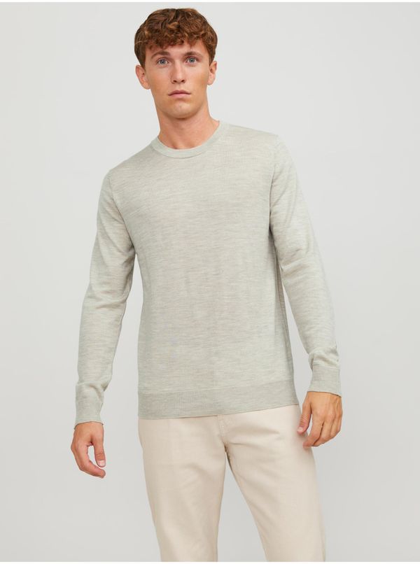 Jack & Jones Beige men's wool sweater Jack & Jones Mark - Men's