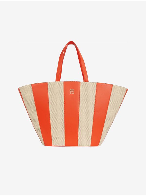 Tommy Hilfiger Beige-Orange Women's Striped Beach Bag Tommy Hilfiger - Women