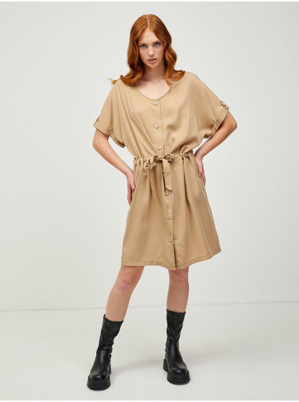 Ragwear Beige Shirt Dress Ragwear Purah - Women