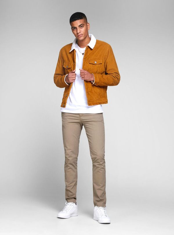 Jack & Jones Beige Slim Fit Jack & Jones Marco Chino Pants - Men's