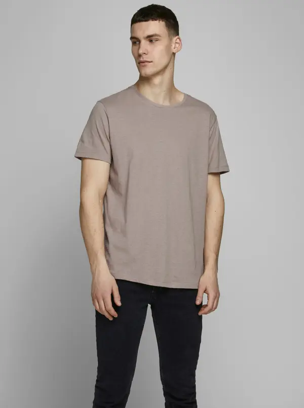 Jack & Jones Beige t-shirt with linen jack & jones
