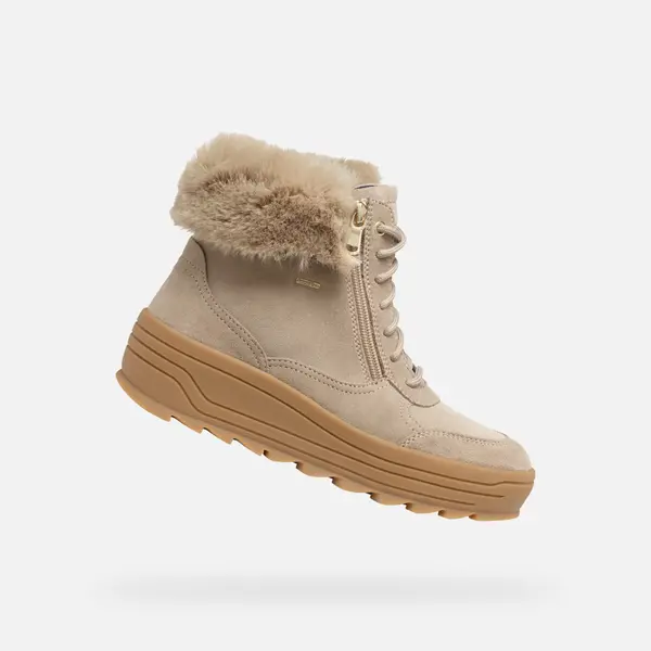GEOX Beige women's ankle boots Geox Milleiny B Abx - Women's