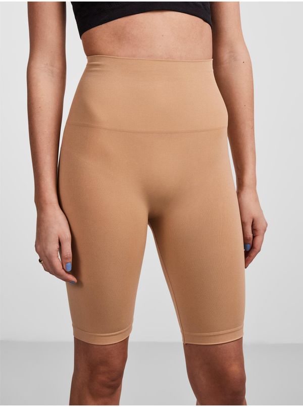 Pieces Beige Women's Compression Shorts Pieces Imagine - Women