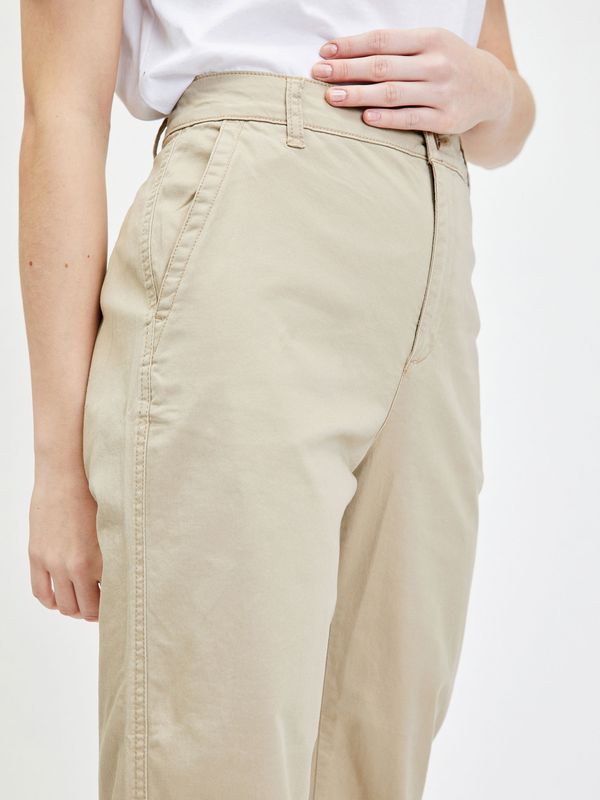 GAP Beige women's pants girlfriend khaki high rise GAP