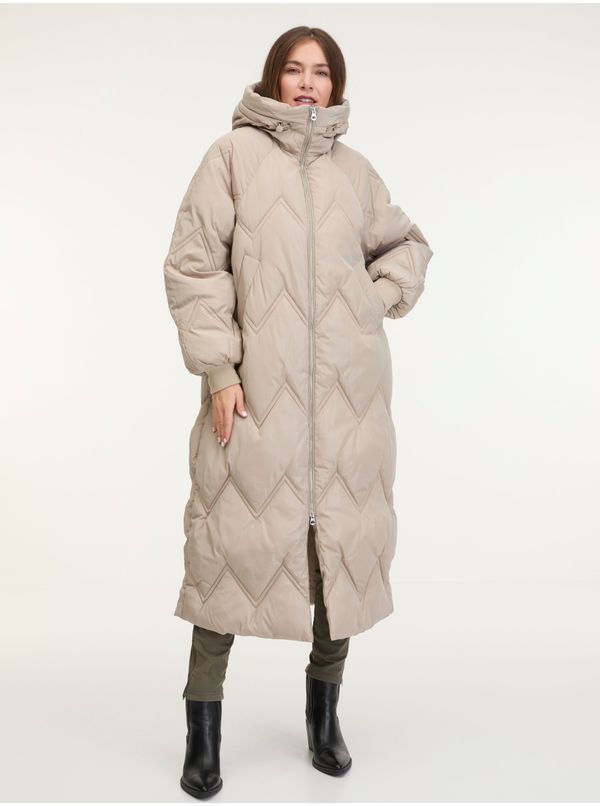 Pieces Beige Women's Quilted Coat Pieces Jocelyn - Women