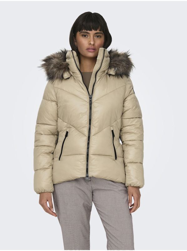 Only Beige women's quilted jacket ONLY Fever - Women