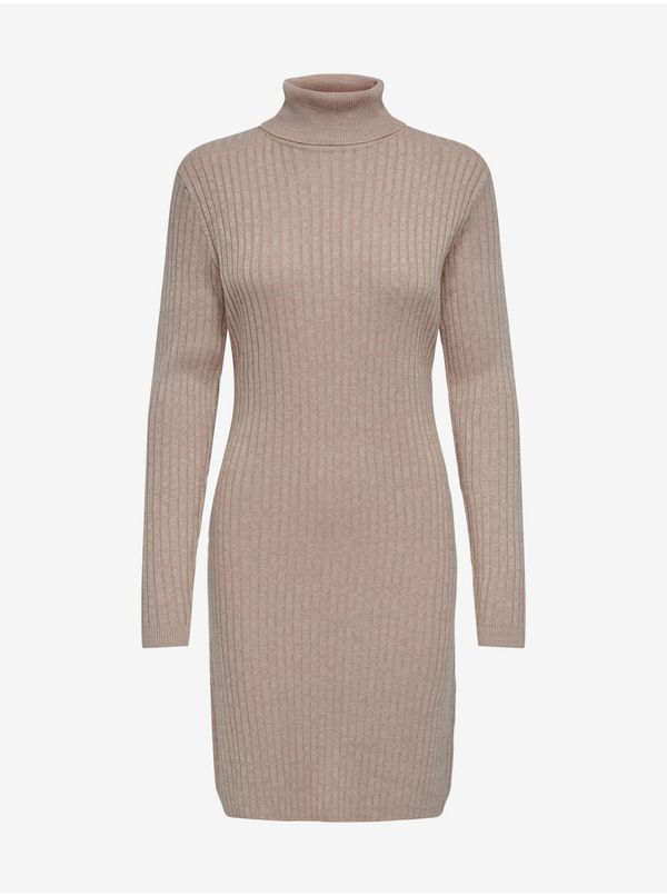 JDY Beige women's sweater dress JDY Novalee - Women