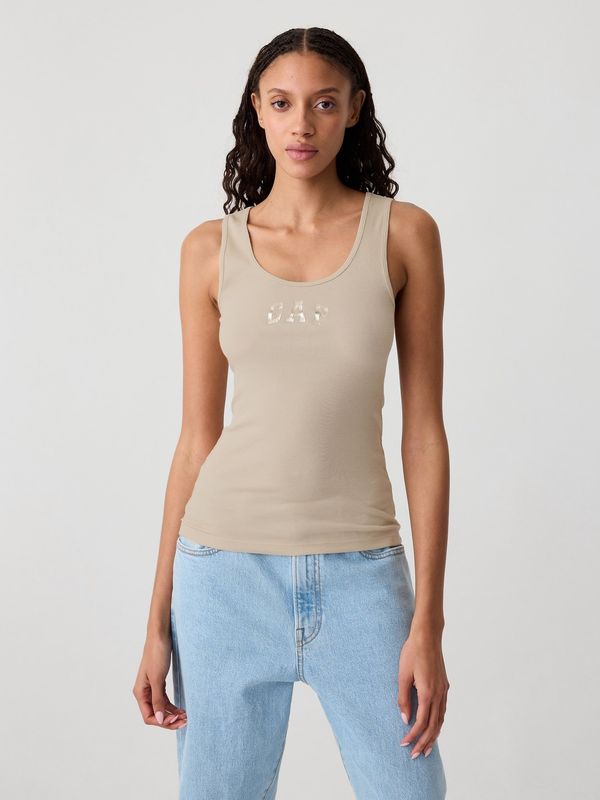 GAP Beige women's tank top with GAP logo