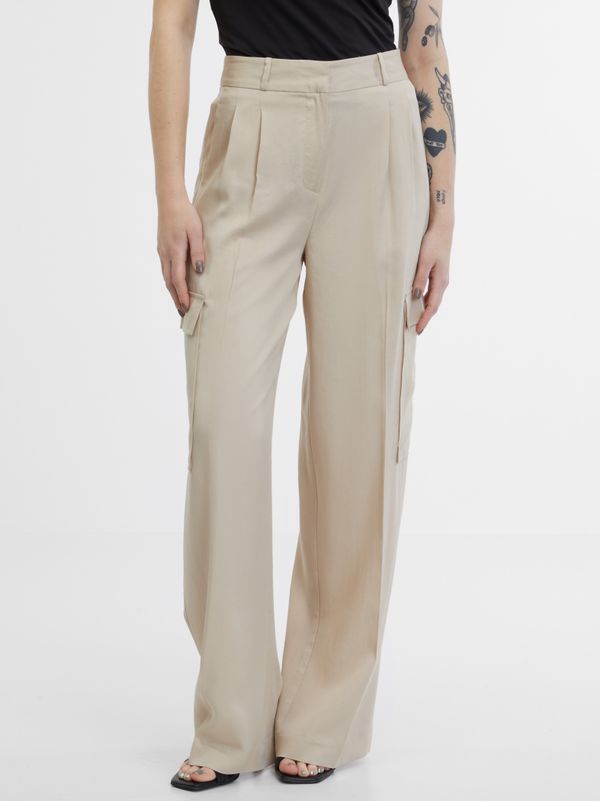 Orsay Beige women's trousers ORSAY