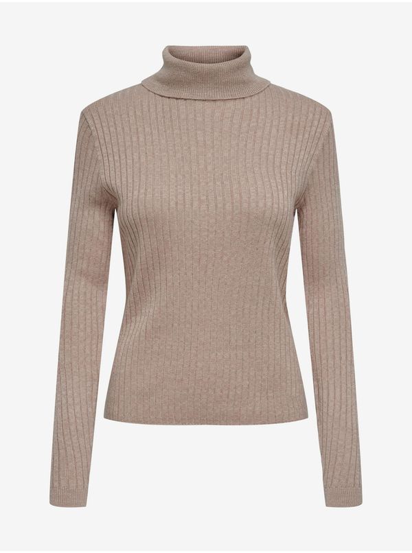 JDY Beige women's turtleneck sweater JDY Novalee - Women