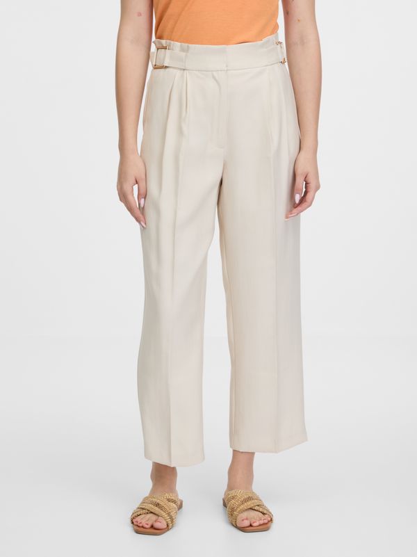 Orsay Beige women's wide trousers ORSAY