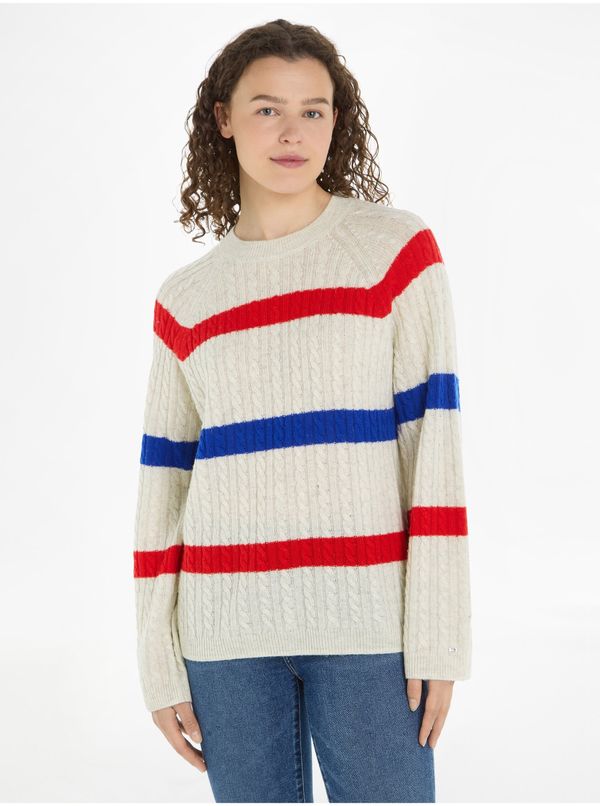 Tommy Hilfiger Beige women's wool sweater Tommy Hilfiger - Women