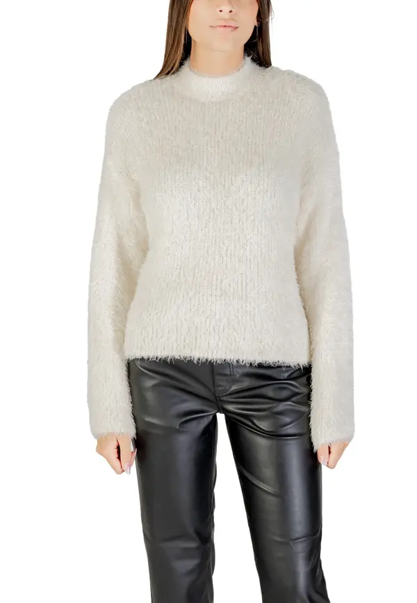 Only Bel pulover z okroglim izrezom