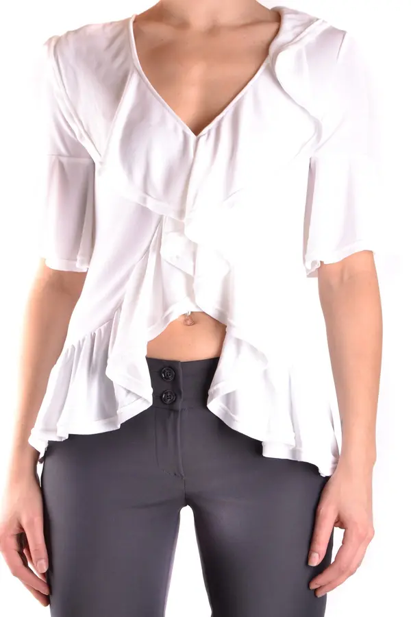 Dondup Bela bluza Dondup s kratkimi rokavi