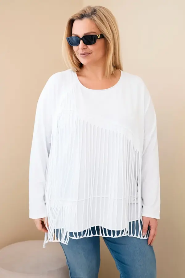 Kesi Włoski Bela bluza plus size z resicami
