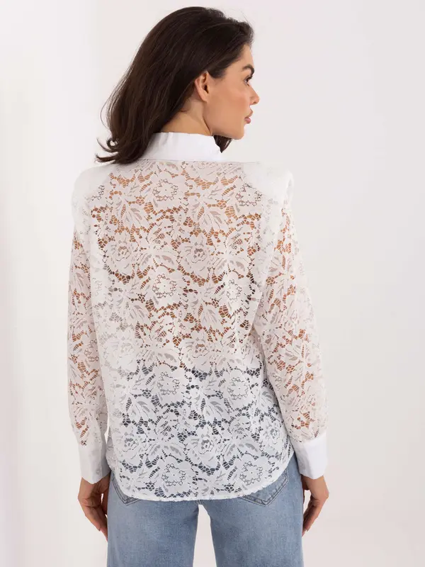 Italy Moda Bela čipkasta bluza