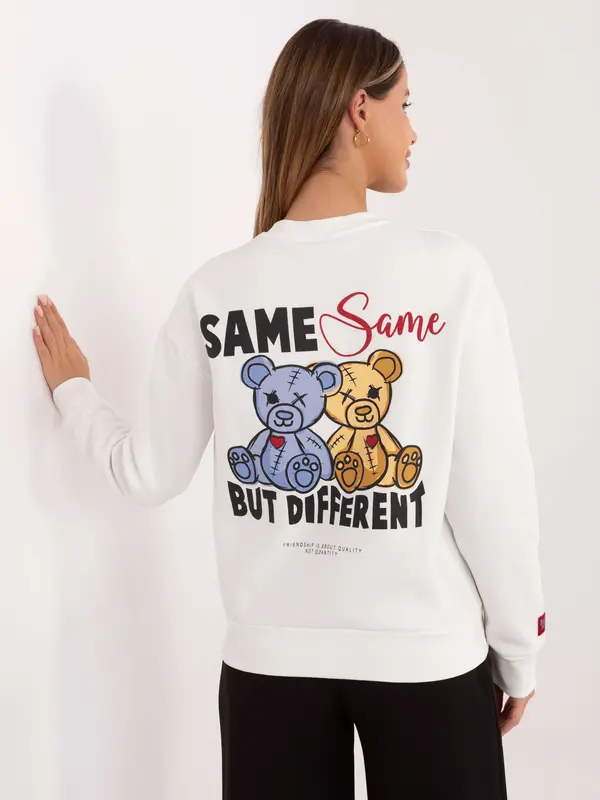 Sublevel Bela jopica z vzorcem medvedka