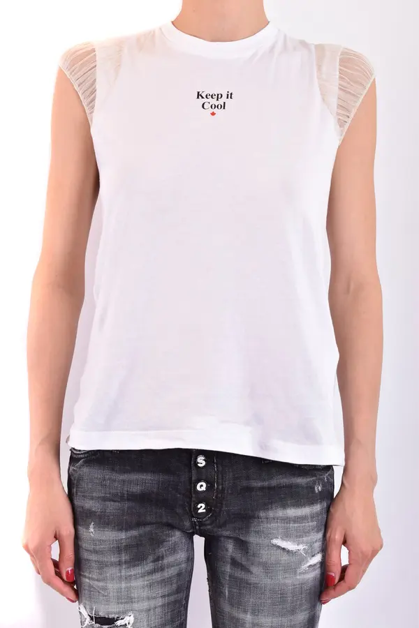 Dsquared2 Bela majica brez rokavov Dsquared2