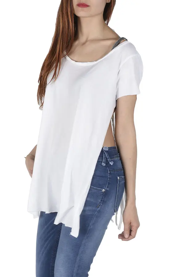 Sexy Woman Bela majica s kratkimi rokavi