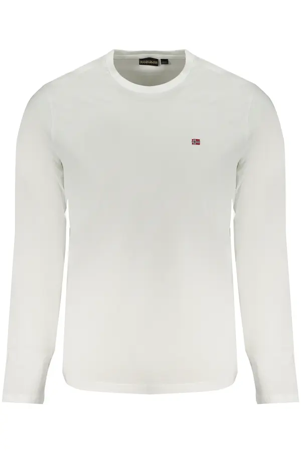 Napapijri Bela majica z dolgimi rokavi NAPAPIJRI