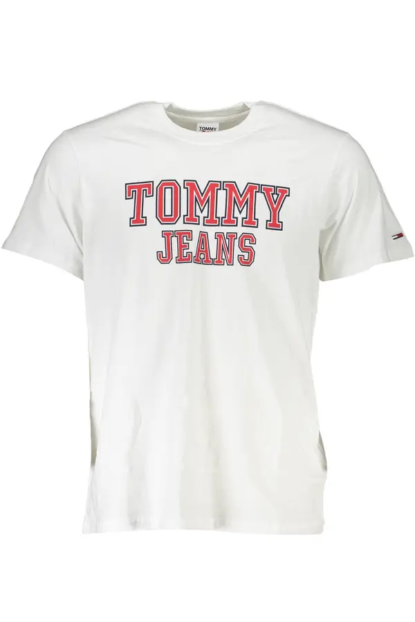 Tommy Hilfiger Bela moška majica Tommy Jeans Essential - moški