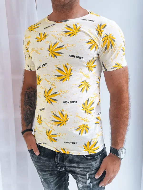 DStreet Bela moška majica z Dstreet tiskom