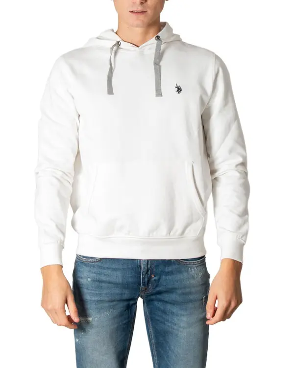US Polo Assn Bela pulover s kapuco US Polo Assn.