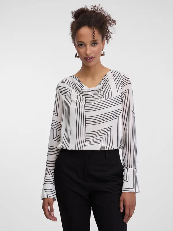 Orsay Bela vzorčasta bluza ORSAY