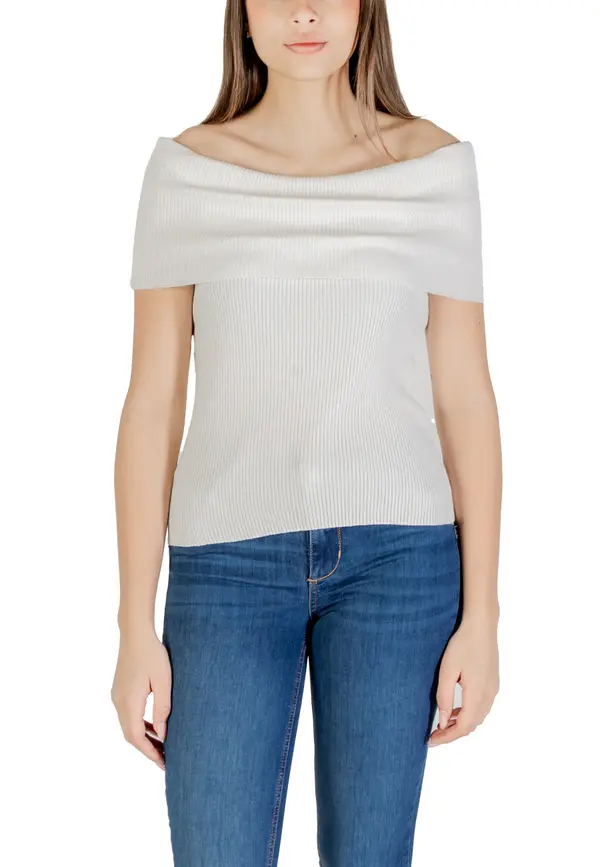 Only Bela ženska bluza z ladijskim izrezom