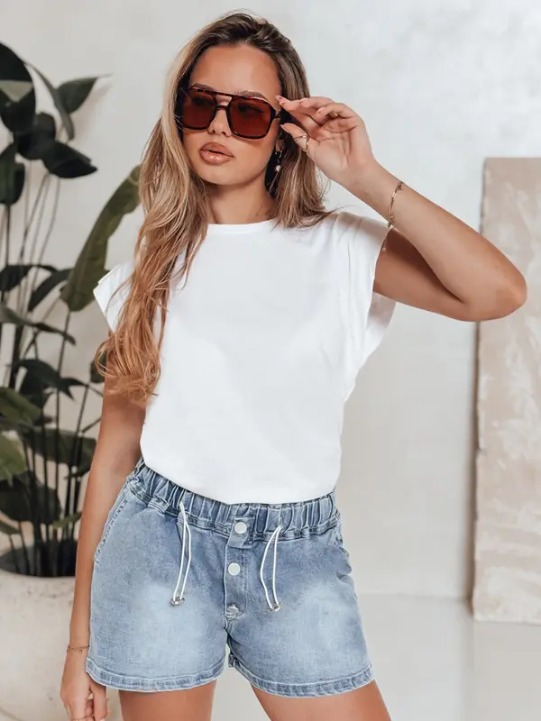 DStreet Bela ženska majica FILLIPS