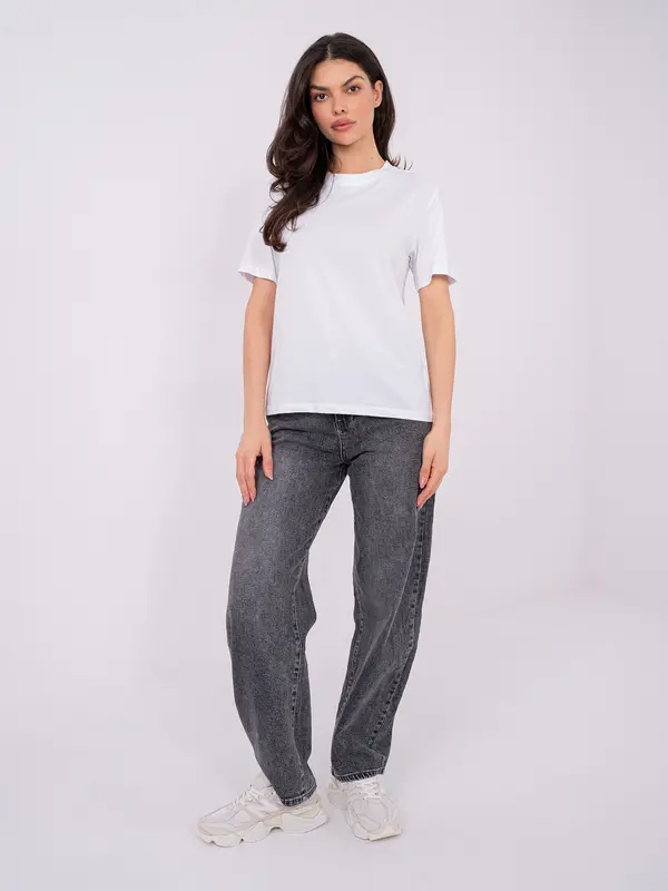 Sublevel Bela ženska majica s kratkimi rokavi