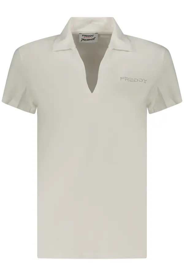 FREDDY Bela ženska majica s kratkimi rokavi