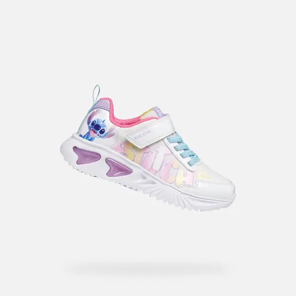 GEOX Bele dekliške superge Geox Assister