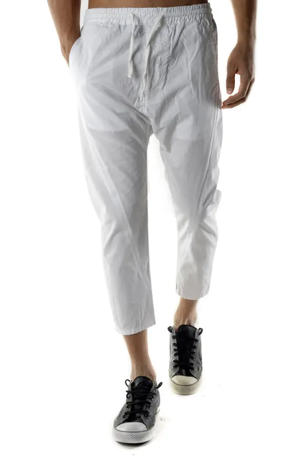 Absolut Joy Bele moške hlače za prosti čas