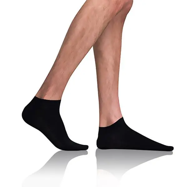 Bellinda Bellinda BAMBOO AIR IN-SHOE SOCKS - Men's Short Bamboo Socks - Black