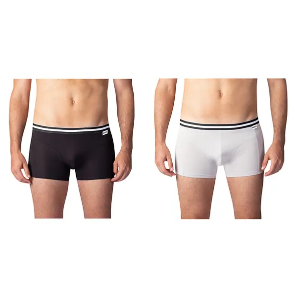 Bellinda Bellinda COTTON STRETCH BOXER 2x - Double pack of cotton boxer shorts - black - grey