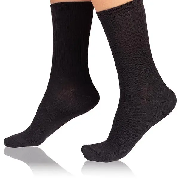 Bellinda Bellinda FANCY RIB MODAL SOCKS - Women's Modal Socks - Black