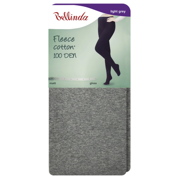 Bellinda Bellinda FLEECE COTTON 100 DEN - Opaque tights - grey