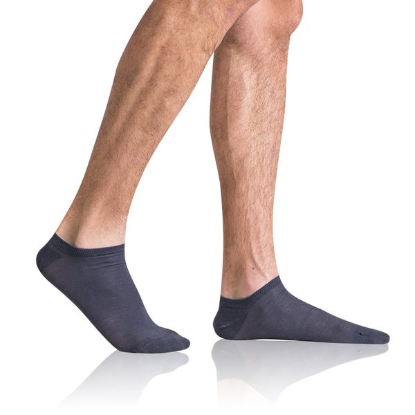 Bellinda Bellinda GREEN ECOSMART MEN IN-SHOE SOCKS - Men's eco ankle socks - gray highlights