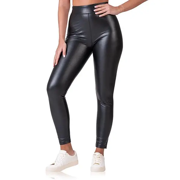 Bellinda Bellinda RELAX & GO LEATHEROPTIC LEGGINGS - Women's Leather Leggings - Black