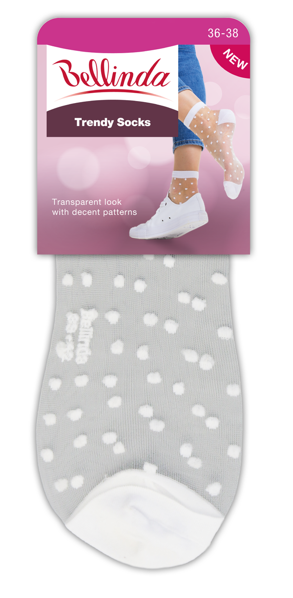 Bellinda Bellinda TRENDY SOCKS - Modern patterned nylon socks - white