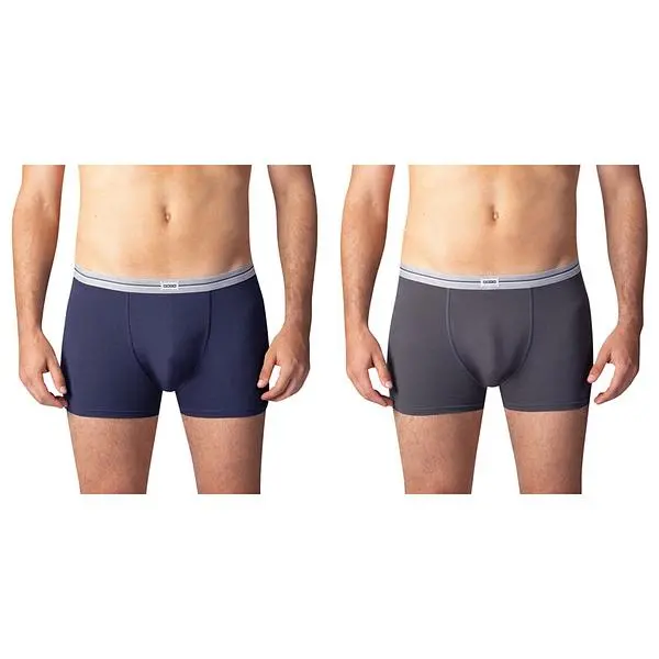 Bellinda Bellinda ULTRA RESIST BOXER 2x - Double pack of cotton boxer shorts - grey - blue