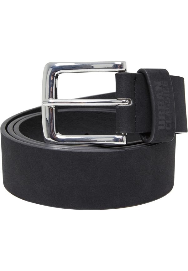 Urban Classics Belt made of imitation suede leather black/silver color