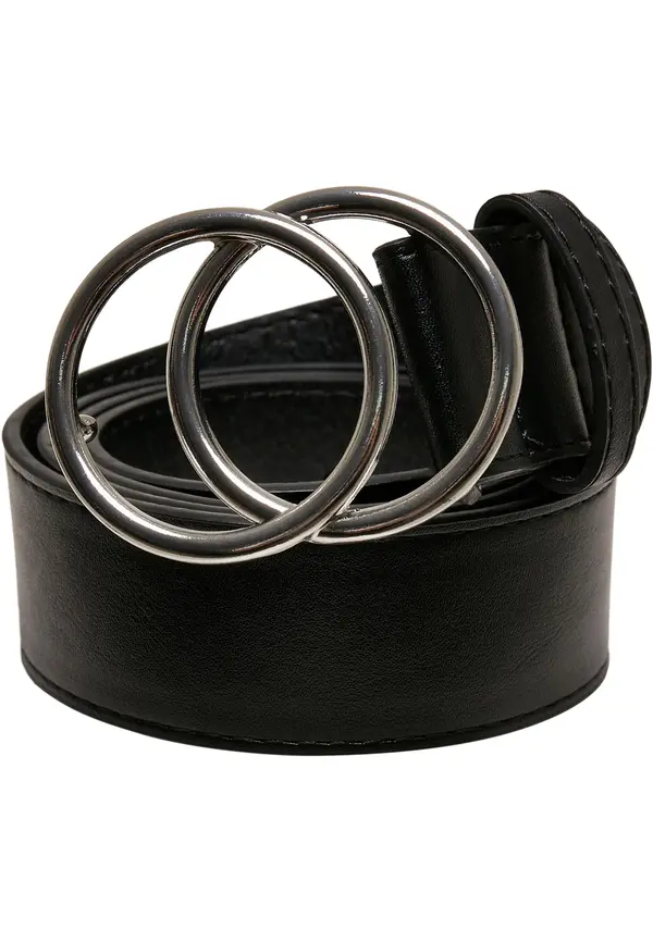 Urban Classics Belt with ring buckle black/silver