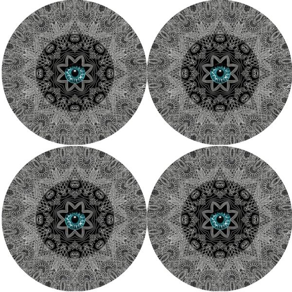 Bertoni Home Bertoni Home Unisex's 4 Round Table Pads Set Look