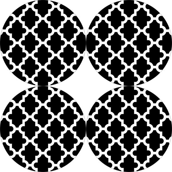 Bertoni Home Bertoni Home Unisex's 4 Round Table Pads Set Maroco Night