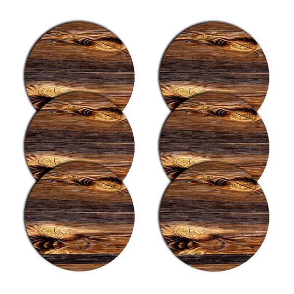 Bertoni Home Bertoni Home Unisex's 6 Round Table Pads Set Drewno