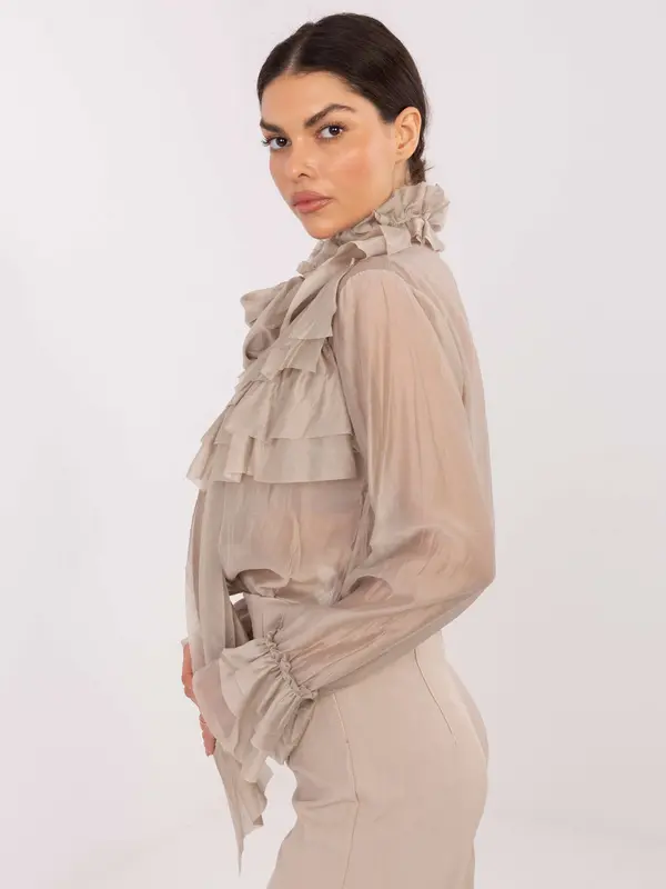 Factory Price Bež bluza z volančki