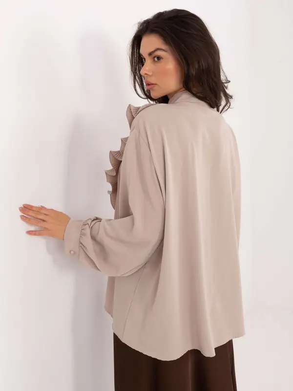 Factory Price Bež bluza z volančki