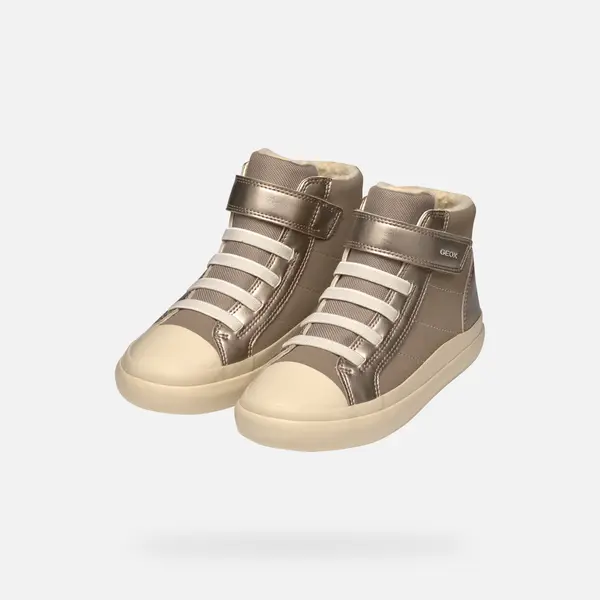 GEOX Bež dekliške superge Geox Gisli Girl